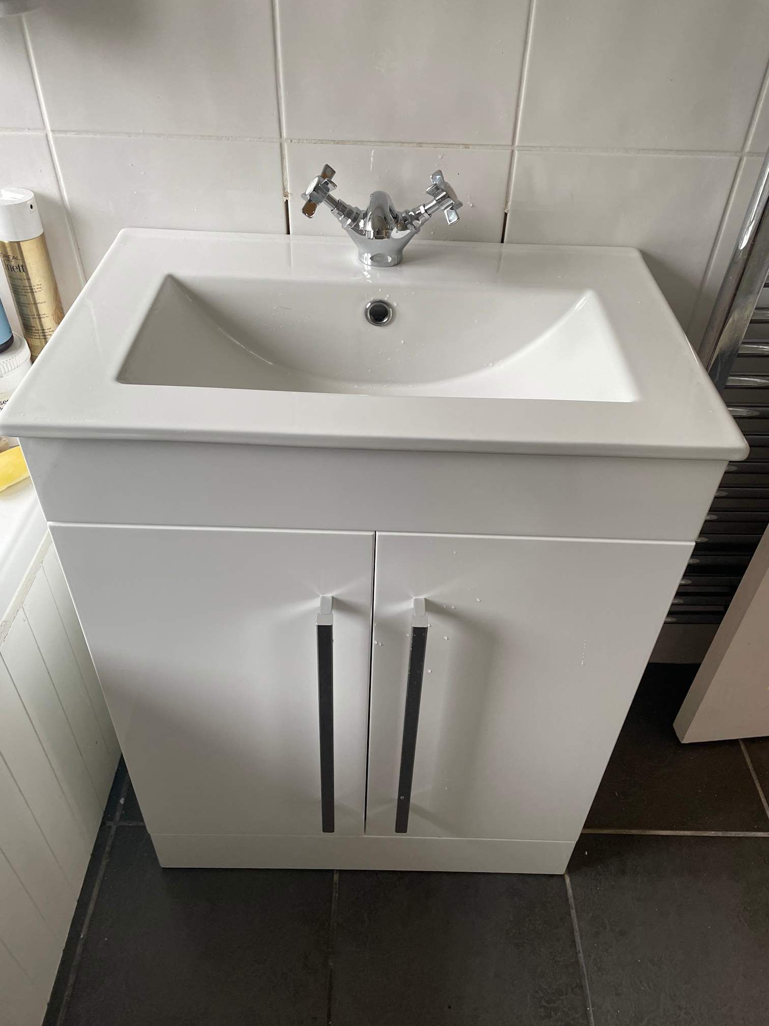 Basin and vanity unit